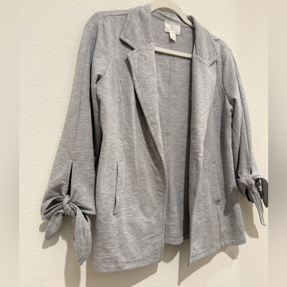 CASLON Nordstrom Soft Knit Lightweight Blazer in heather gray Small